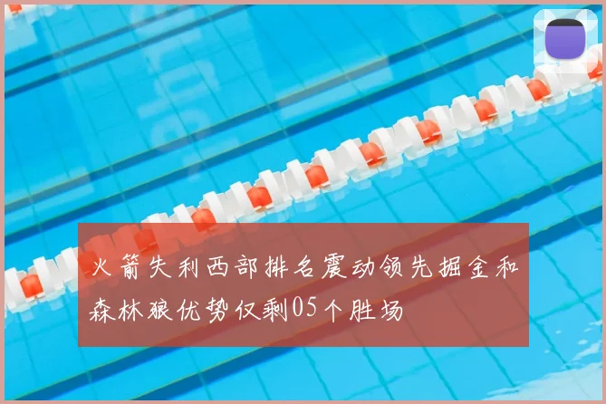 火箭失利西部排名震动领先掘金和森林狼优势仅剩05个胜场